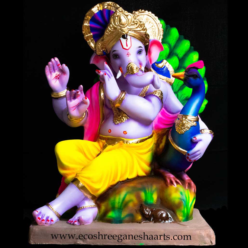 Krishna More Ganesh - Eco Shree Ganesha Arts Eco-friendly Paper Ganesha ...